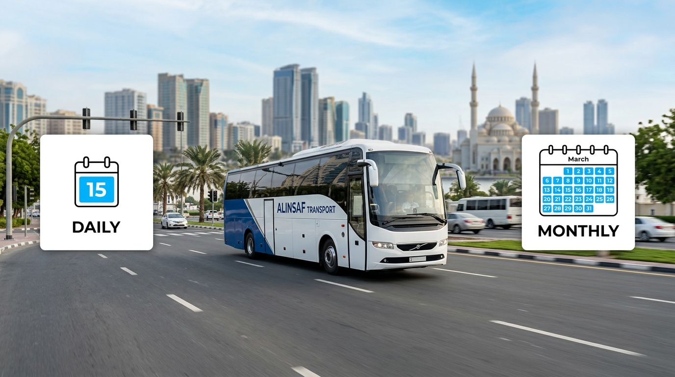Daily vs Monthly Bus Rental in Sharjah